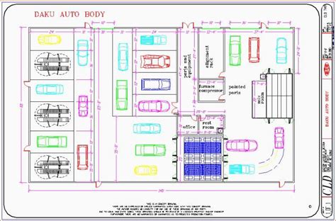 Auto Service Center Floor Plan