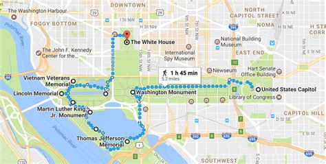 Washington Dc Attractions Map | FREE PDF Tourist City Tours Map Washington Dc 2024