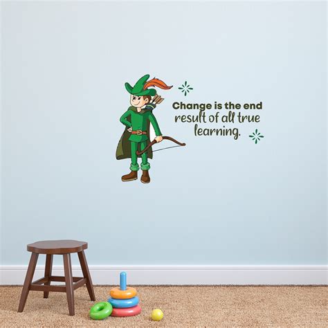 True Learning Robin Hood Life Quote Cartoon Quotes Decors Wall Sticker Art Design Decal for ...