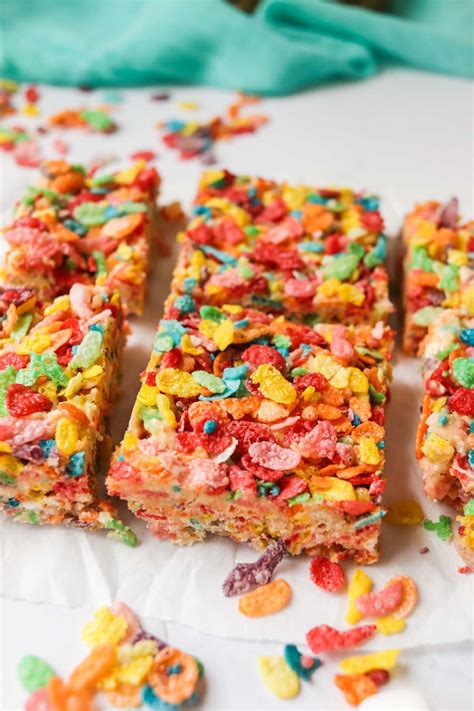 Fruity Pebbles Cereal Bars - The Sunshine Bite