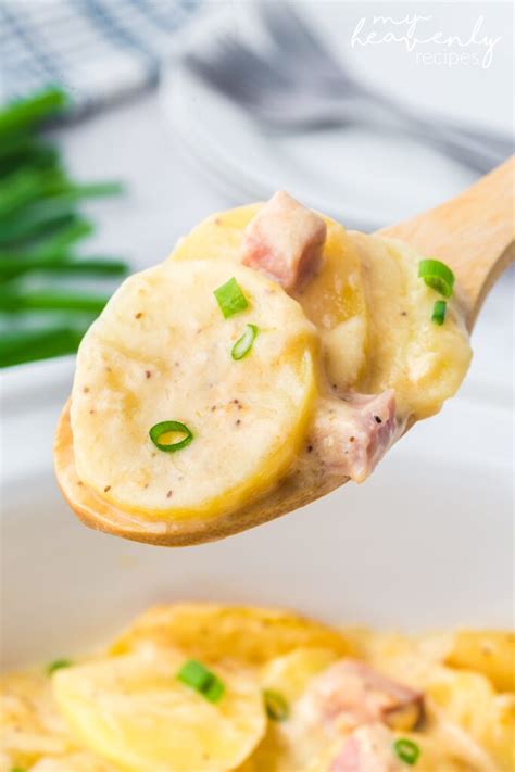 Scalloped Potatoes and Ham in the Slow Cooker - My Heavenly Recipes