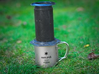 Snow Peak titanium mug & Aeropress | Snow Peak Ti-Double 300… | Flickr