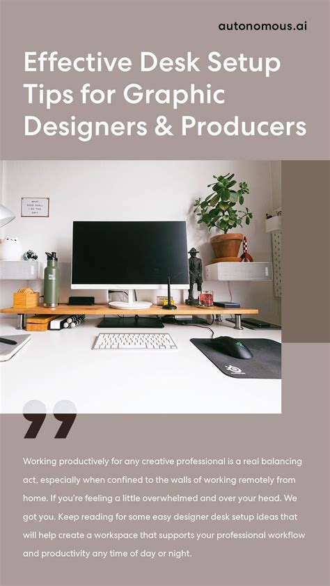 5 effective desk setup tips for graphic designers producers – Artofit