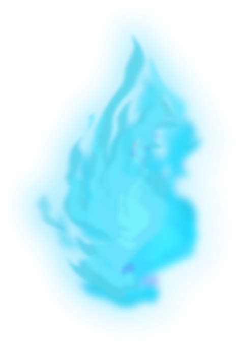 Blue Flame, Ember Glow, Fiery Aura PNG Image