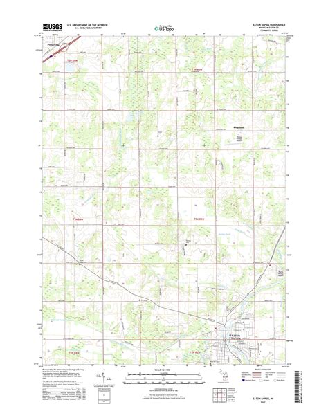 MyTopo Eaton Rapids, Michigan USGS Quad Topo Map