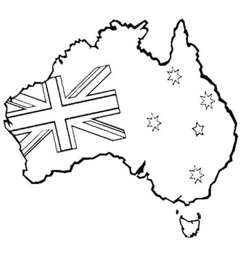 Australia Map and Flag