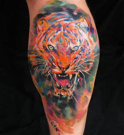 Watercolor Tiger Tattoo Designs, Ideas and Meaning - Tattoos For You