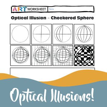 Drawing Step-by-Step Art Optical Illusions Elementary MS Beginner Worksheets