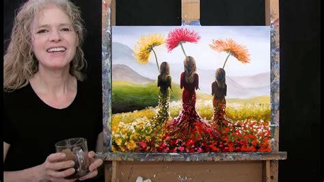 Learn How to Paint FANTASY FLOWER FIELD with Acrylic - Paint and Sip at ...