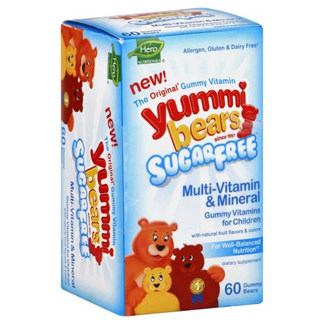 Gummy Vitamin Yummy Bears Sugar Free- 60 Yummi Bears - Walmart.com