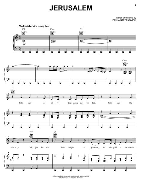 Download The Hoppers Jerusalem sheet music notes that was written for ...