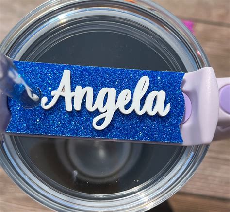 Stanley Cup Name Plate Glitter, Name Tag Glitter, 40 Oz Tumbler Tag, Tumbler Name Tag, 40 Oz ...