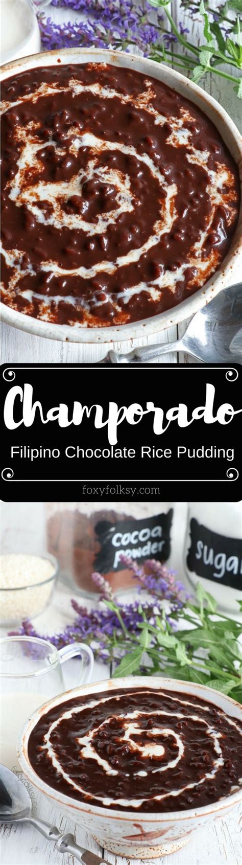 Try Champorado for breakfast. A Filipino sweet porridge made from cocoa ...