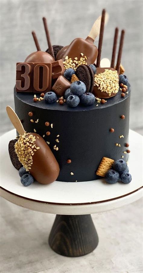 47 Cute Birthday Cakes For All Ages : 30th birthday cake in 2021 ...