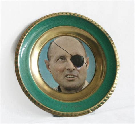 Moshe Dayan Israeli general Black eye patch photo vintage