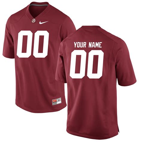 Alabama Crimson Tide Crimson Custom Jersey