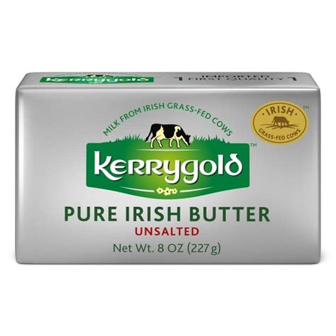 Kerrygold Grass-fed Pure Irish Unsalted Butter - 8oz Foil : Target