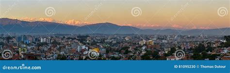 Kathmandu City and the Himalayas Panorama Stock Photo - Image of asia, city: 81095230