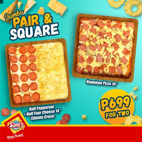 Jumbo Pizza Pair & Square – Sam's Pizza Family Restaurant