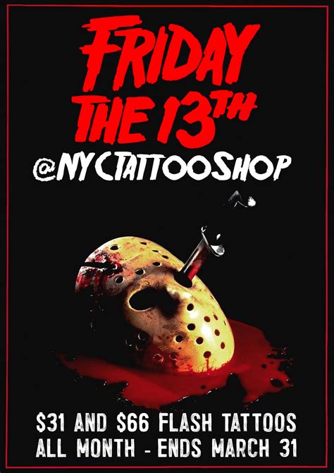 Brooklyn's NYCTattooShop Announces Friday the 13th Flash Tattoo Special ...