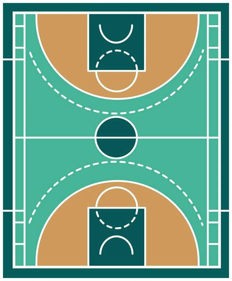 Basketball Court Vector Template Top View 36304037 Vector Art at Vecteezy