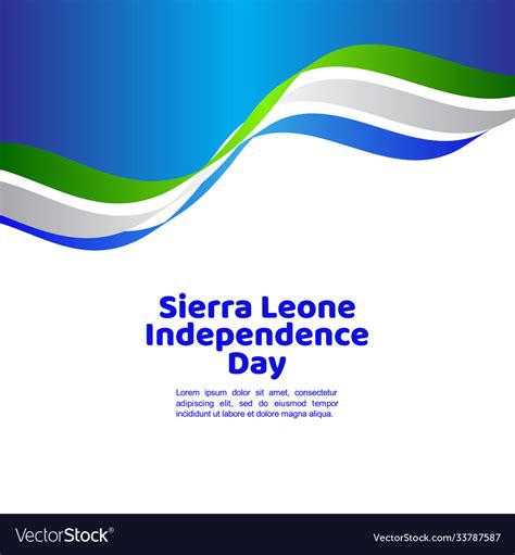 Sierra leone independence day template design Vector Image