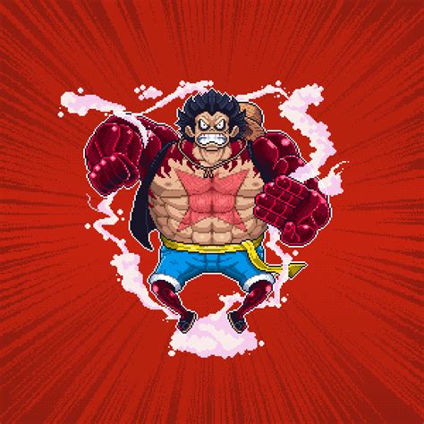 Luffy - Gear Fourth Pixel art : r/OnePiece