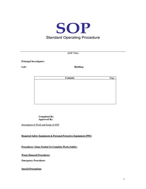 37 Best Standard Operating Procedure (SOP) Templates