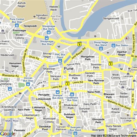 Map of Pune, India | Hotels Accommodation