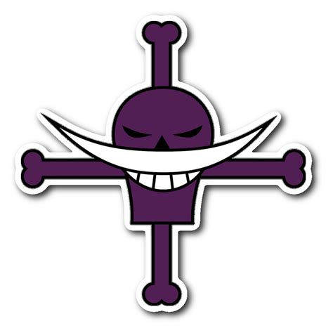 ONE PIECE - Whitebeard Pirates Jolly Roger Sticker | Jolly roger, Anime images, Anime