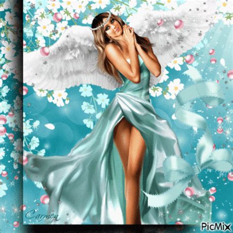 Angel in Light Blue | Fotomontaggio, Angeli, Gif