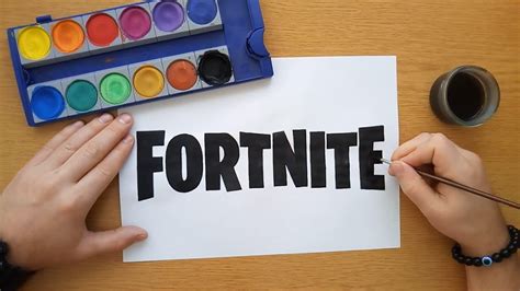 Fortnite logo letters - timelapse painting - YouTube