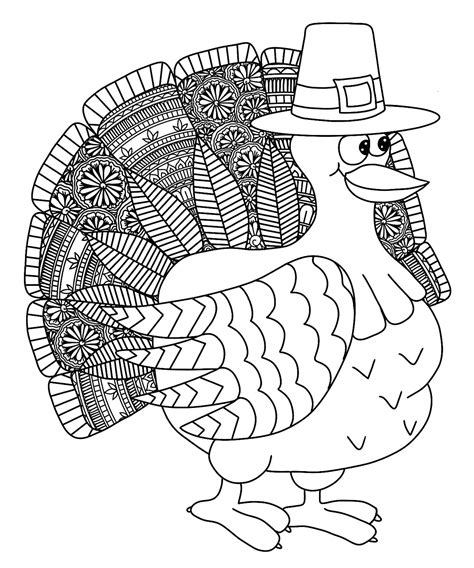 Turkey Mandala Art Printable Turkey Colouring Page - Etsy Canada