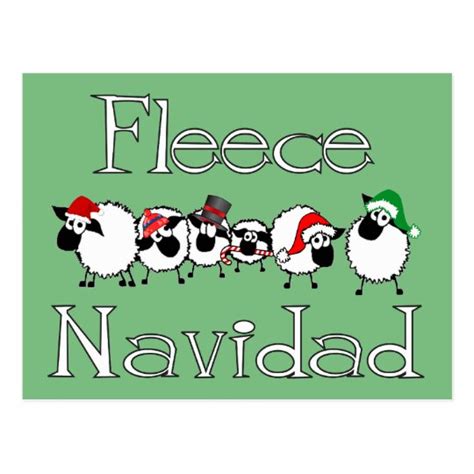 Fleece Navidad Funny Christmas Postcard | Zazzle.com