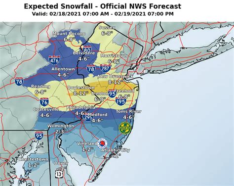 N.J. weather: Snow totals have been boosted higher in updated forecast maps, with 8 to 12 inches ...