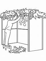 Sukkot Coloring Pages Sukkah Printable Color Xcolorings Coloring2print  sketch template