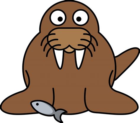 Cartoon Walrus Free Stock Photo - Public Domain Pictures