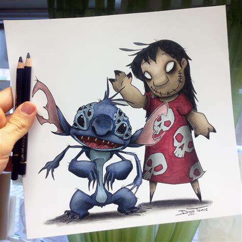 Creepy Lilo and Stitch Drawing by AtomiccircuS on DeviantArt | Drawing ...