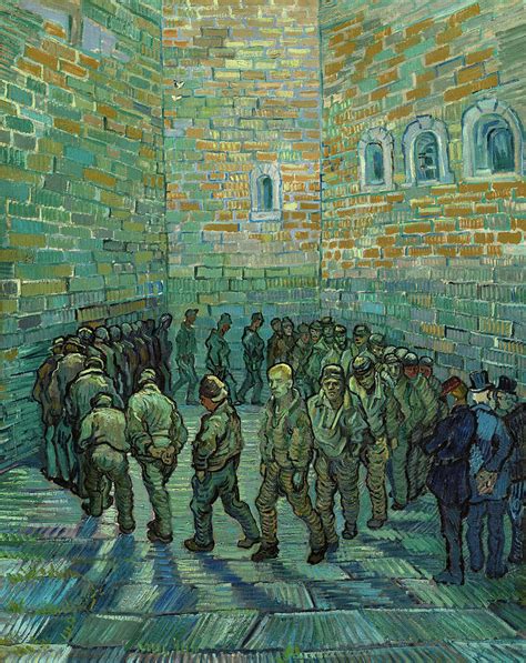 The Prison Courtyard Painting by Vincent van Gogh - Fine Art America
