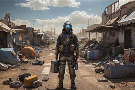 Premium AI Image | A postapocalyptic wasteland where the only currency left is bitcoin with ...