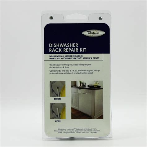 Genuine OEM 4396840RC Whirlpool Dishwasher Tine Tip Rack Repair Kit | Blue | eBay