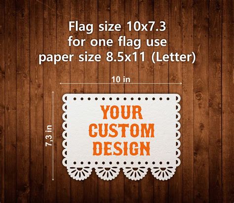 Custom Design Papel Picado Svg Template Mexican Flag With - Etsy