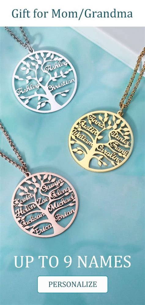 Engraved Family Tree Name Necklace | Gifts for mom, Gifts, Family tree necklace