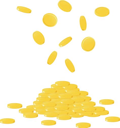 cartoon golden coins stacks. lots money, finance business profits and wealth gold coin pile ...