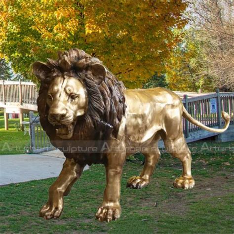 Gold Lion Statue for Sale