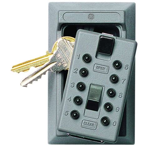 Kidde Mounted 5-Key Lock Box with Pushbutton Combination Lock, Titanium ...