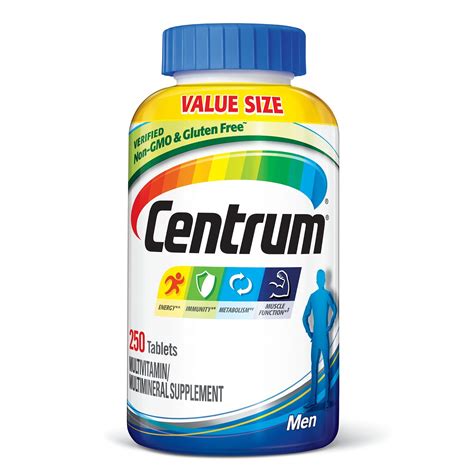 Centrum Men (250 Count) Multivitamin/Multimineral Supplement Tablet ...