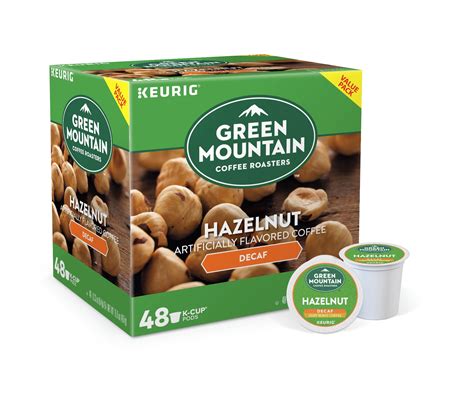 Green Mountain Coffee Hazelnut Decaf Keurig K-Cup pods, Light Roast Coffee, 48ct - Walmart.com ...