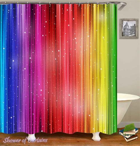 Shower Curtains | Shining Rainbow Colors – Shower of Curtains