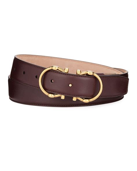 Ferragamo Men's Smooth Calf Belt In Red | ModeSens | Ferragamo men ...